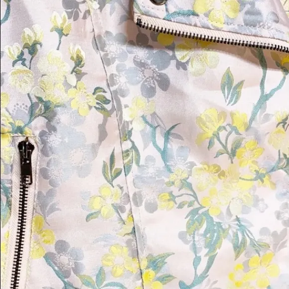 PRICE DROP Floral Brocade Moto Jacket