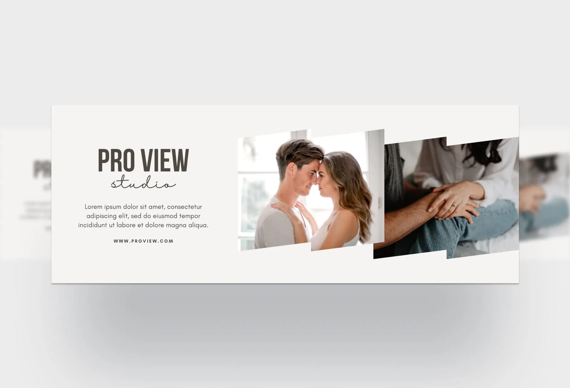 Pro View Studio Facebook Cover for Photographers Editable Canva Template