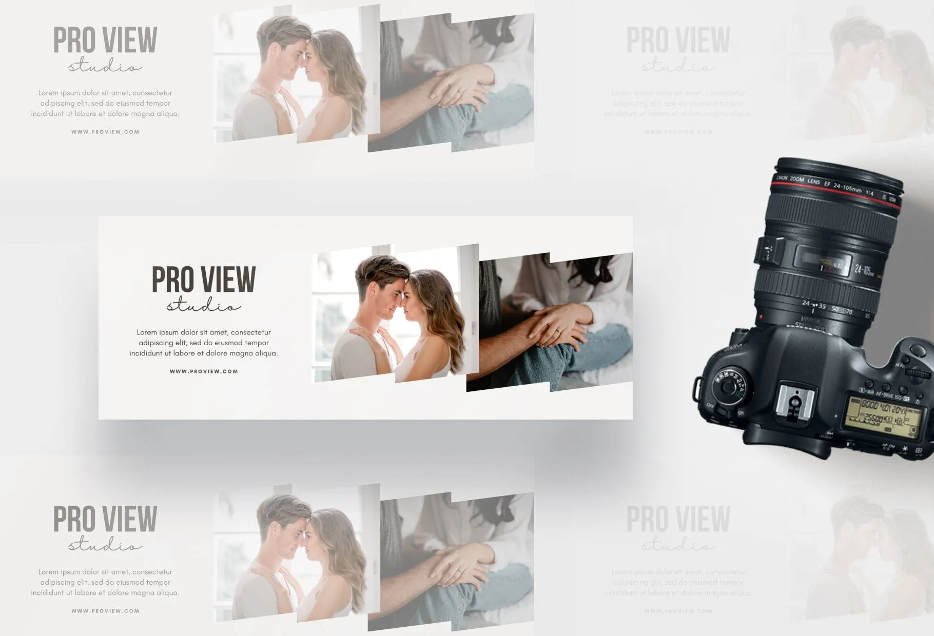 Pro View Studio Facebook Cover for Photographers Editable Canva Template