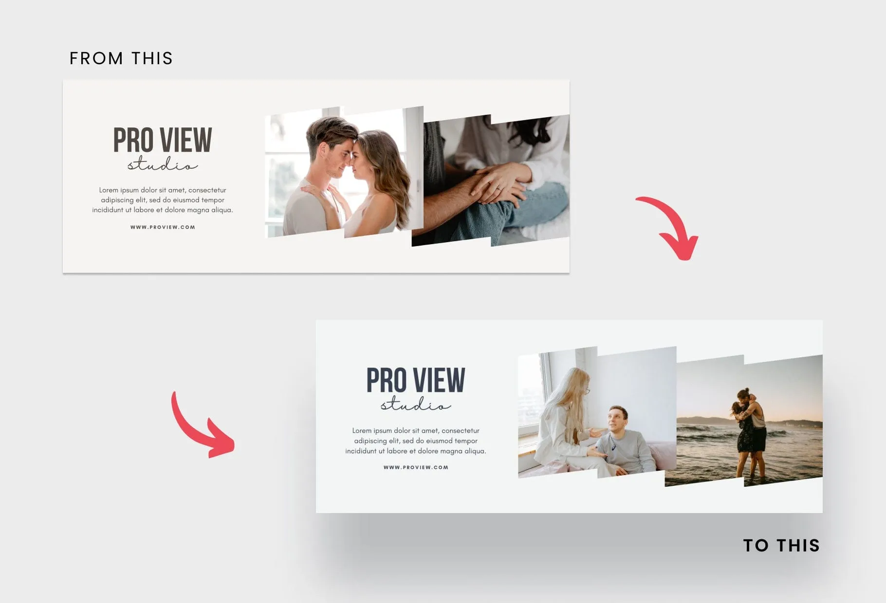 Pro View Studio Facebook Cover for Photographers Editable Canva Template