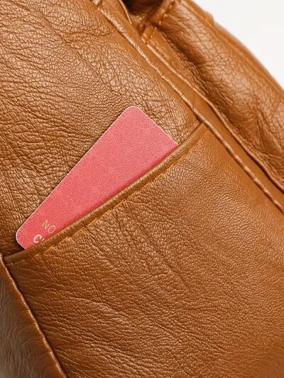 PU Leather Adjustable Strap Shoulder Bag