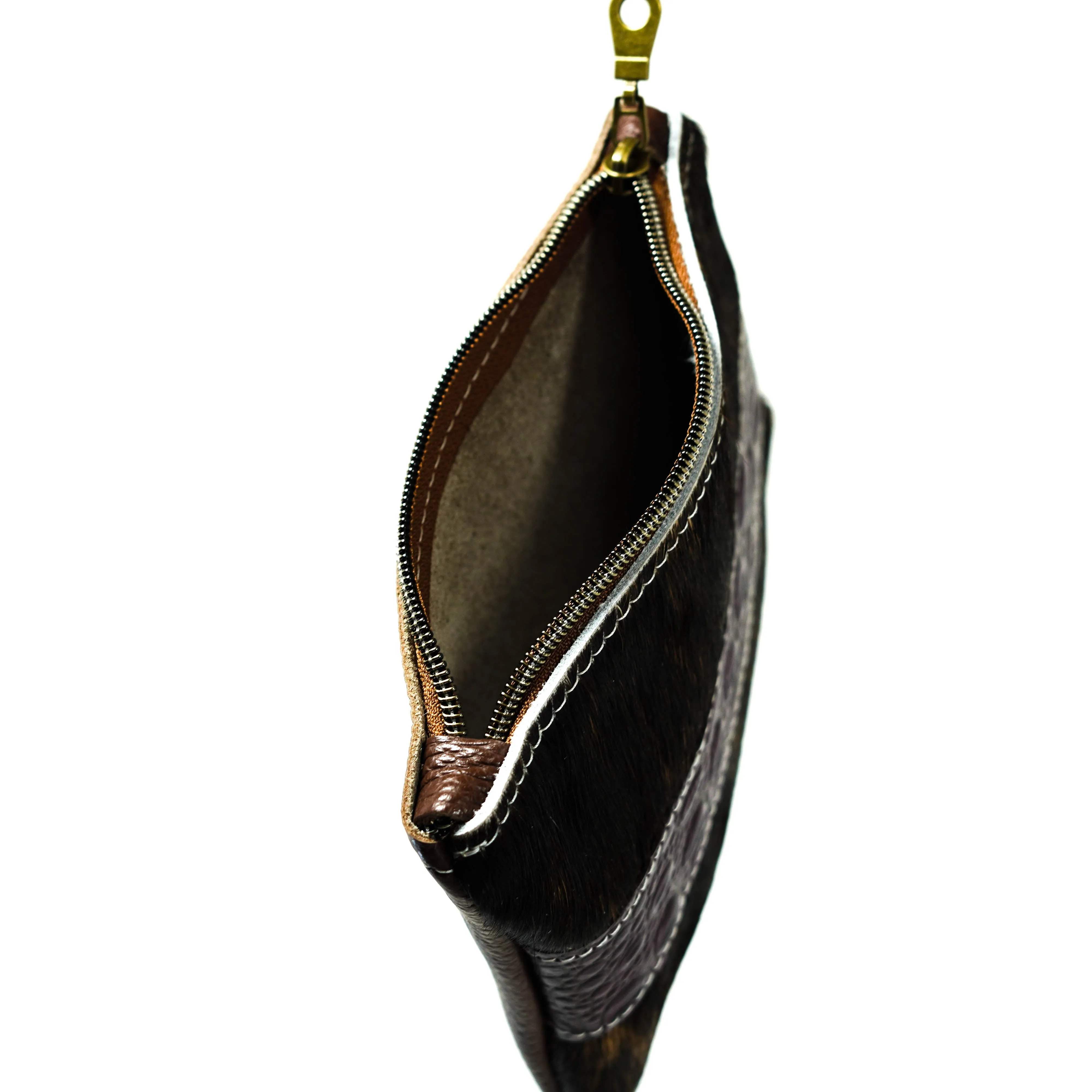 Purse Organizer - Dark Brindle w/ Amethyst Croc