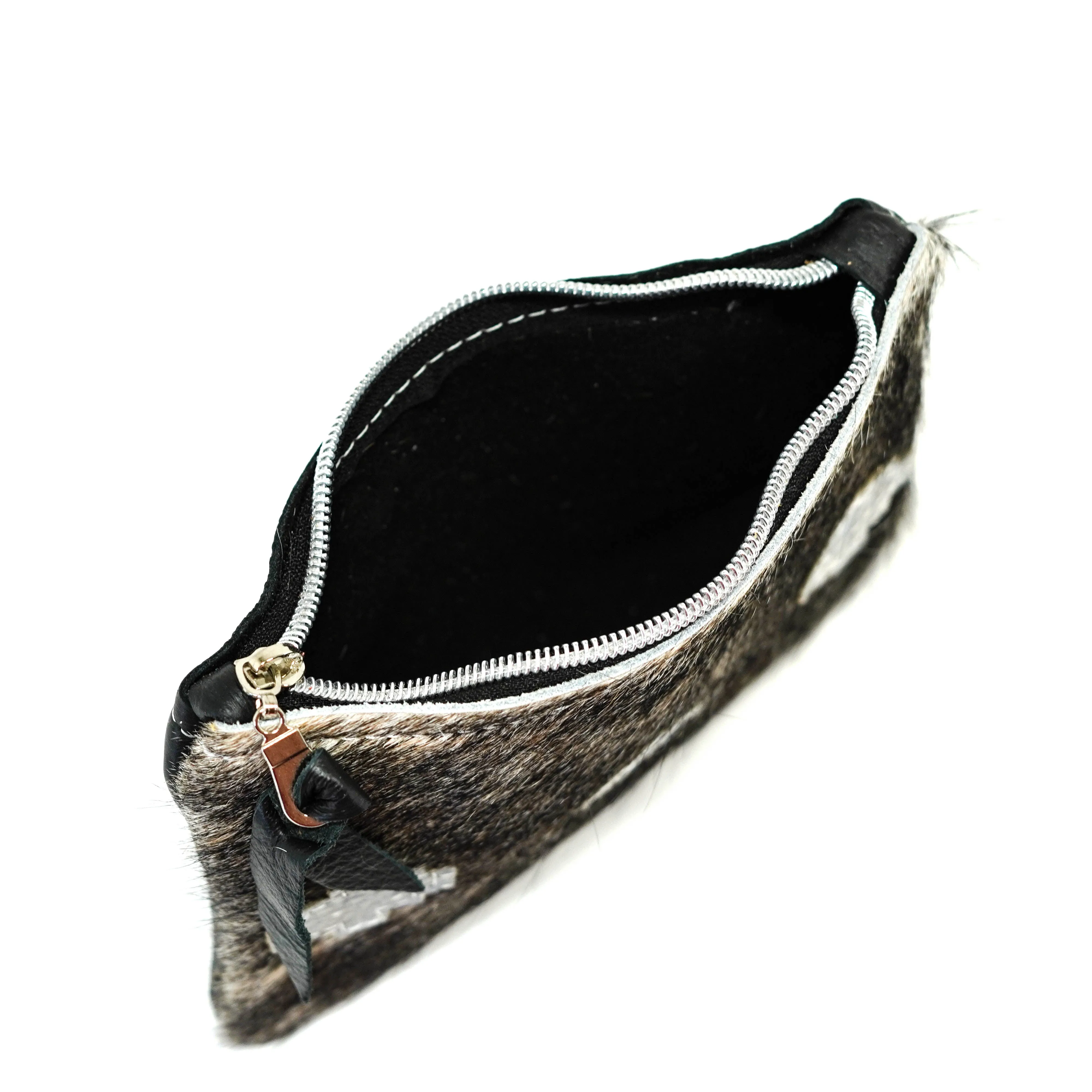 Purse Organizer - Grey Brindle w/ Leather Decal