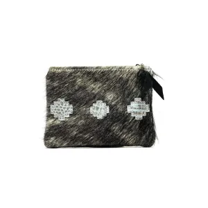 Purse Organizer - Grey Brindle w/ Leather Decal
