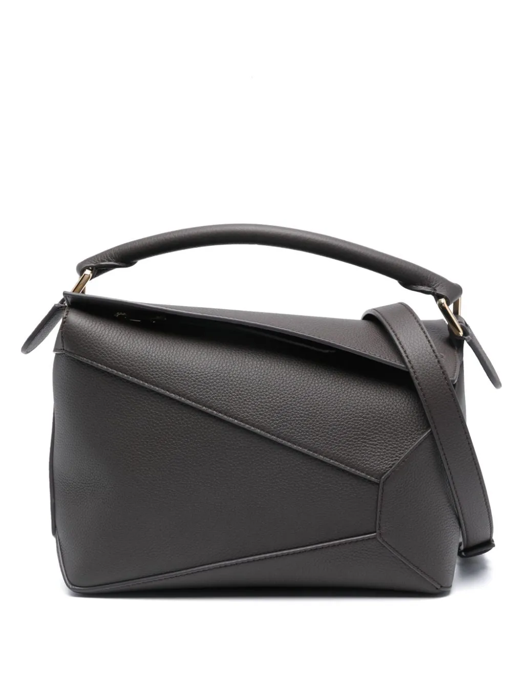 Puzzle edge small leather handbag