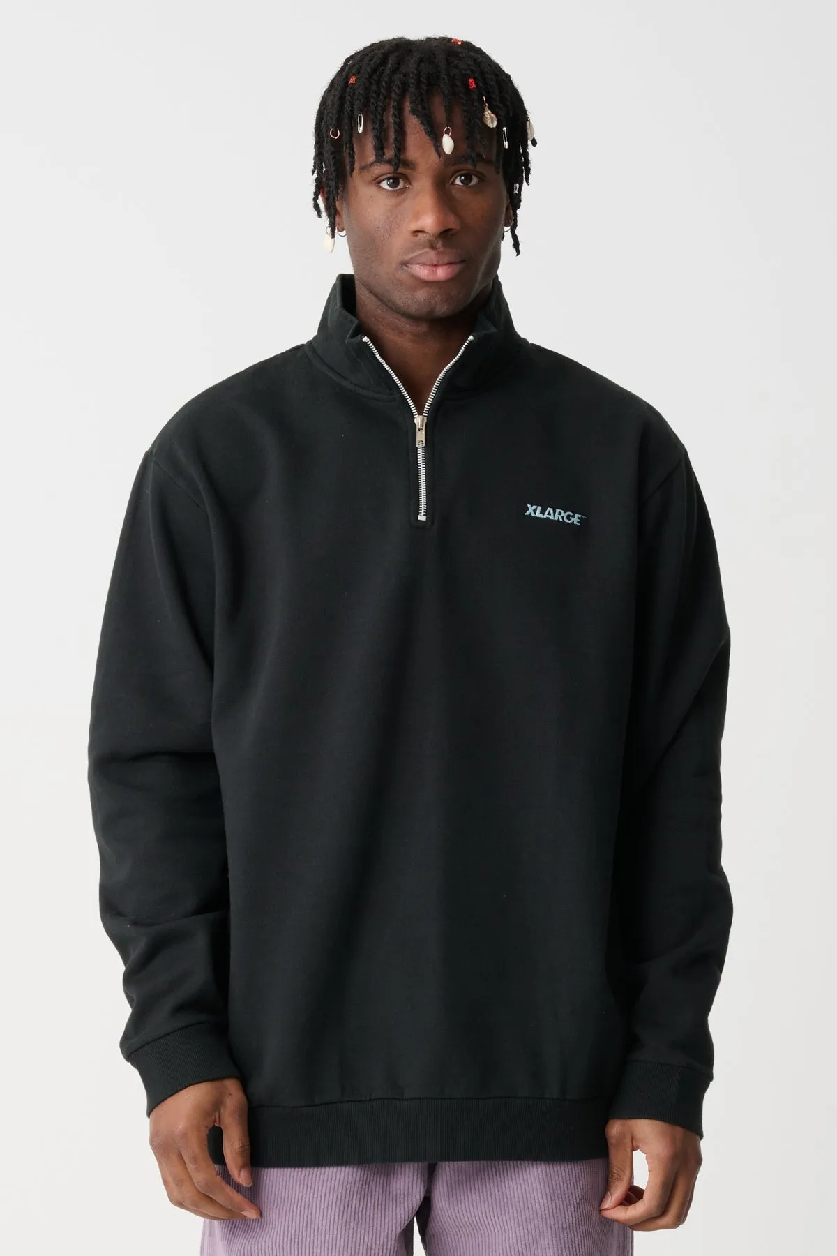 QUARTER ZIP CREW - Pigment Black