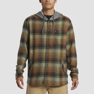 Quiksilver Sandbar Hooded Flannel Shirt Grapeleaf