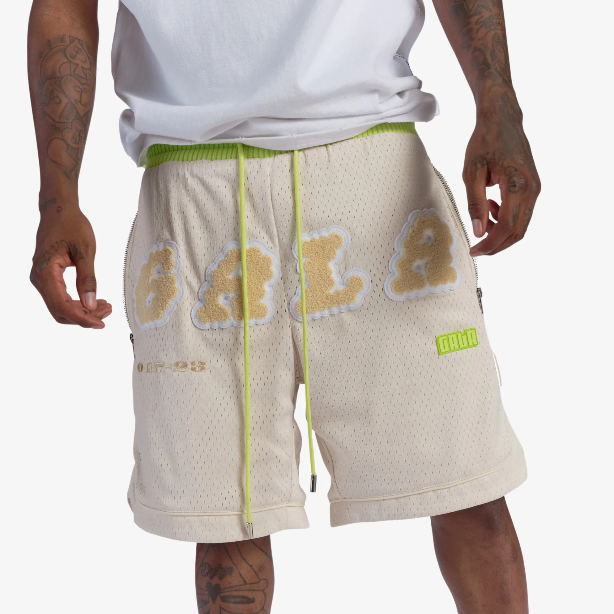 "Incognito" Shorts (kiwi/cream)