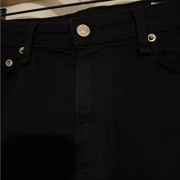 rag &amp; bone Nina High-Rise Denim Shorts in Coal Size 29