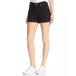 rag &amp; bone Nina High-Rise Denim Shorts in Coal Size 29