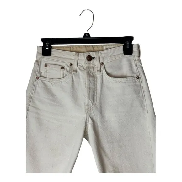 Rag &amp; Bone Shorts Women 23 Ecru Denim Maya High Rise Walking Jean Shorts Bermuda