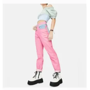Ragged Priest Dolly Pink Overdyed Mom Jeans Size: 26