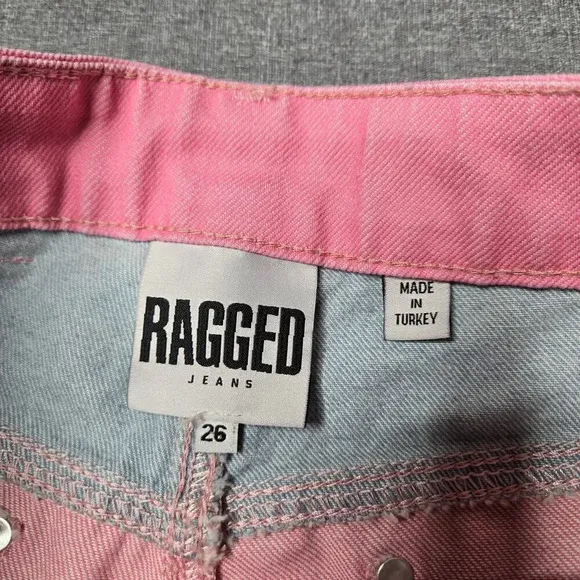 Ragged Priest Dolly Pink Overdyed Mom Jeans Size: 26