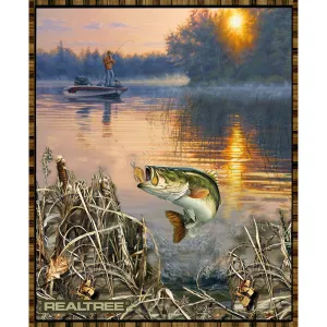 REALTREE BASS FISHING COTTON PANEL-9939