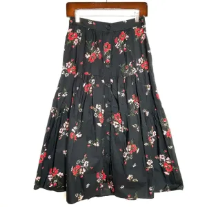 Rebecca Taylor Marguerite Floral Poplin Coquette Whimsigoth Punk Skirt SZ 4