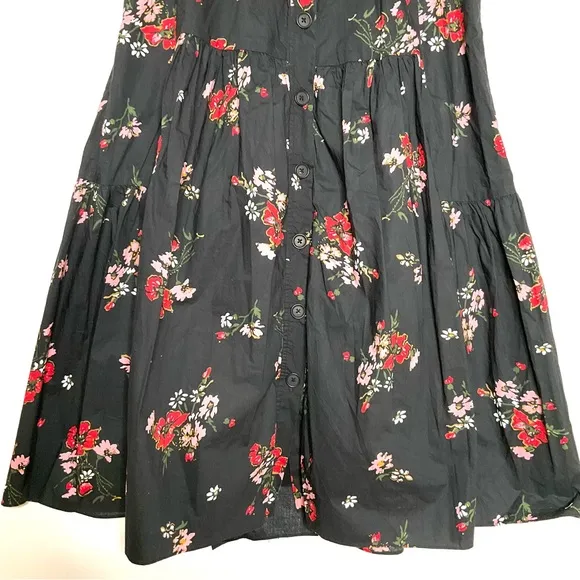 Rebecca Taylor Marguerite Floral Poplin Coquette Whimsigoth Punk Skirt SZ 4
