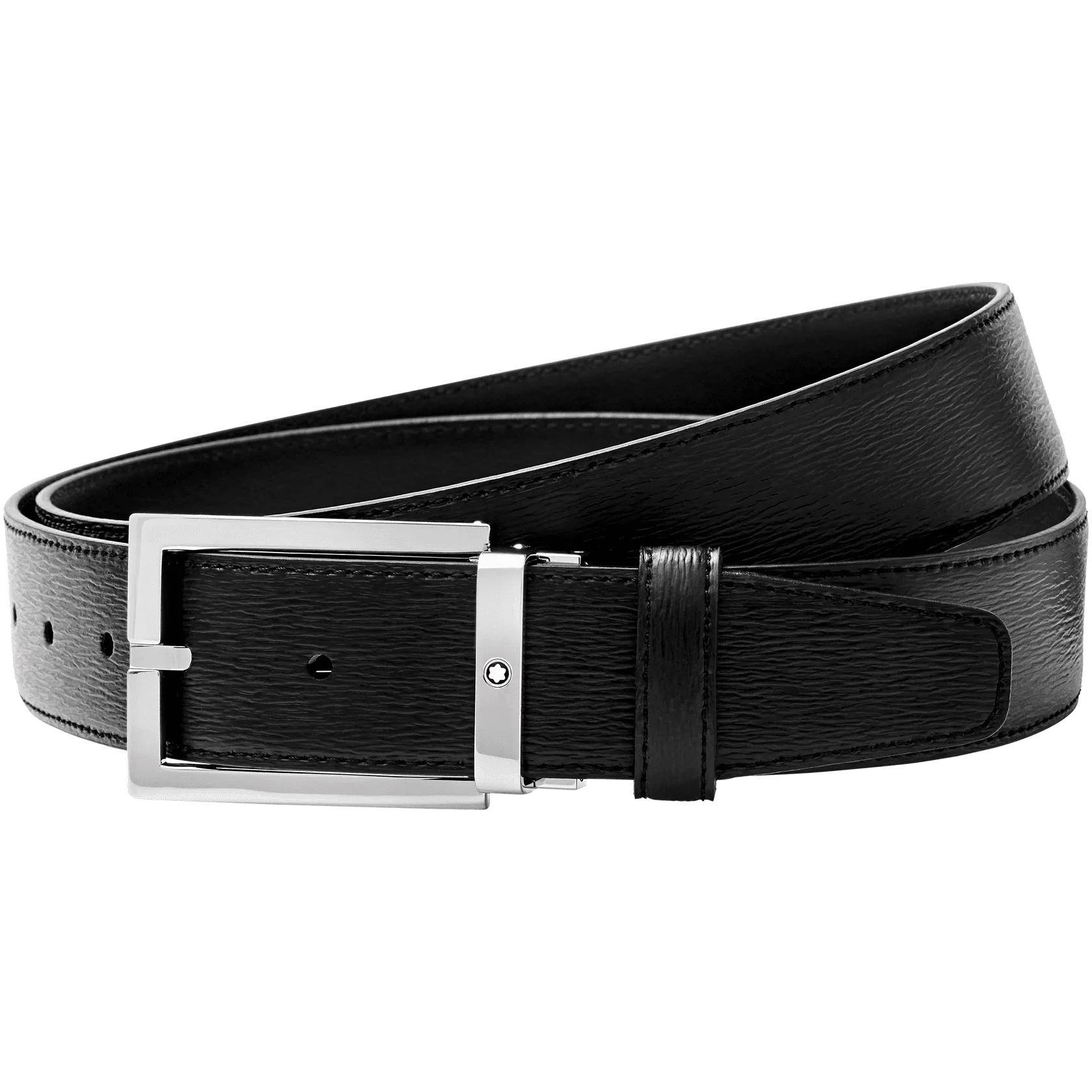 Rectangular Shiny Stainless Steel Pin Buckle Belt