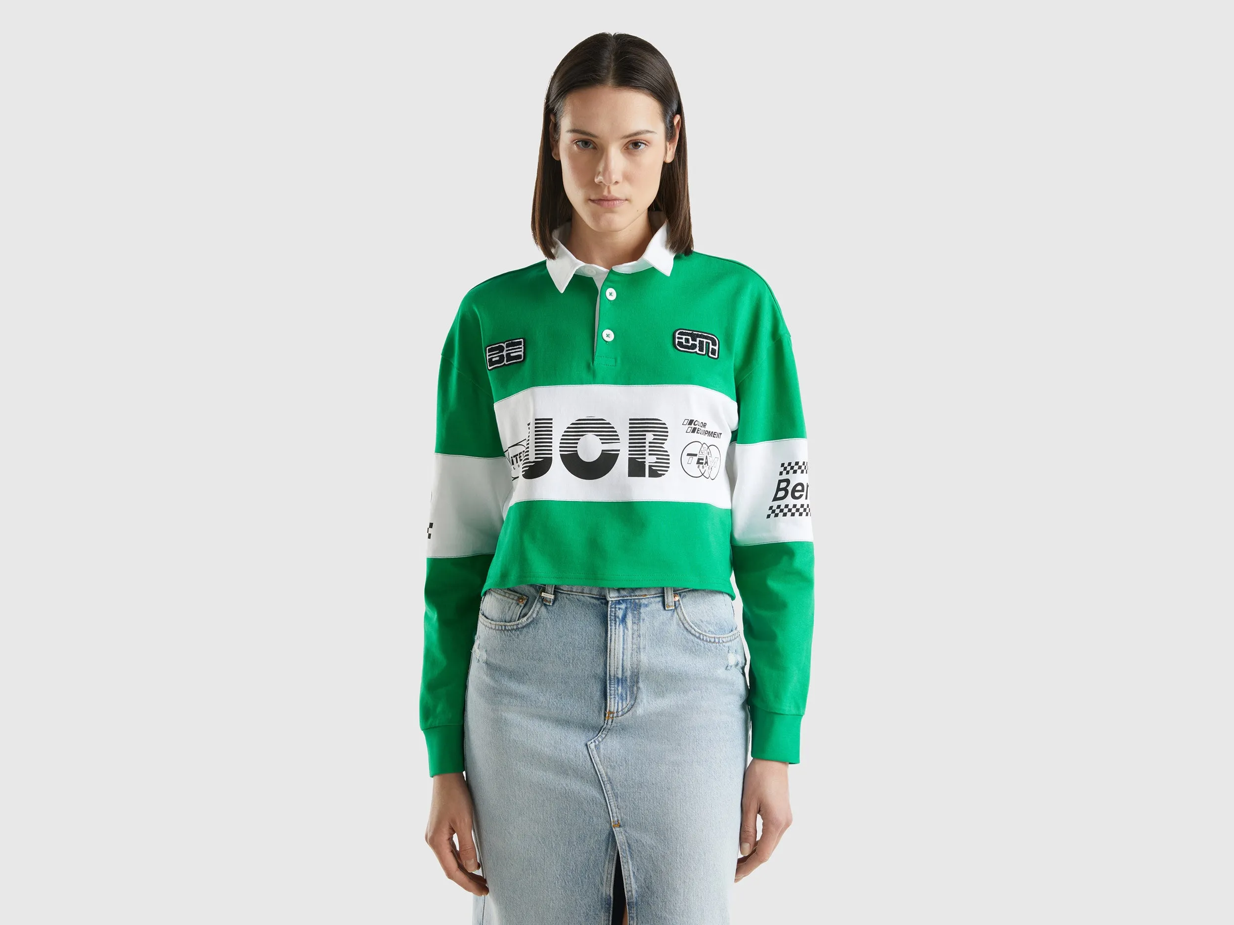 Regular Fit Polo Neck Printed T-shirt