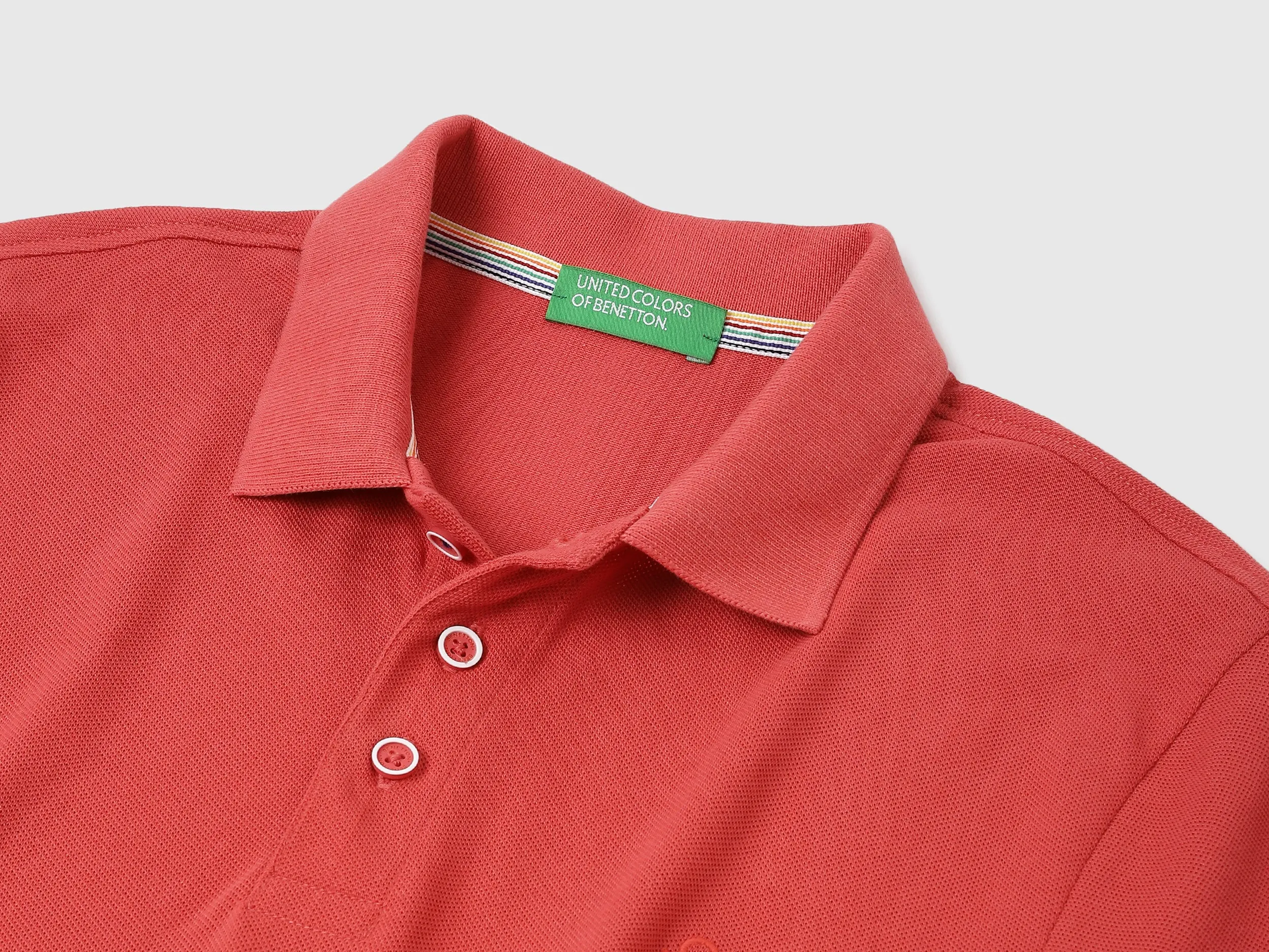 Regular Fit Polo Neck Solid Tshirt