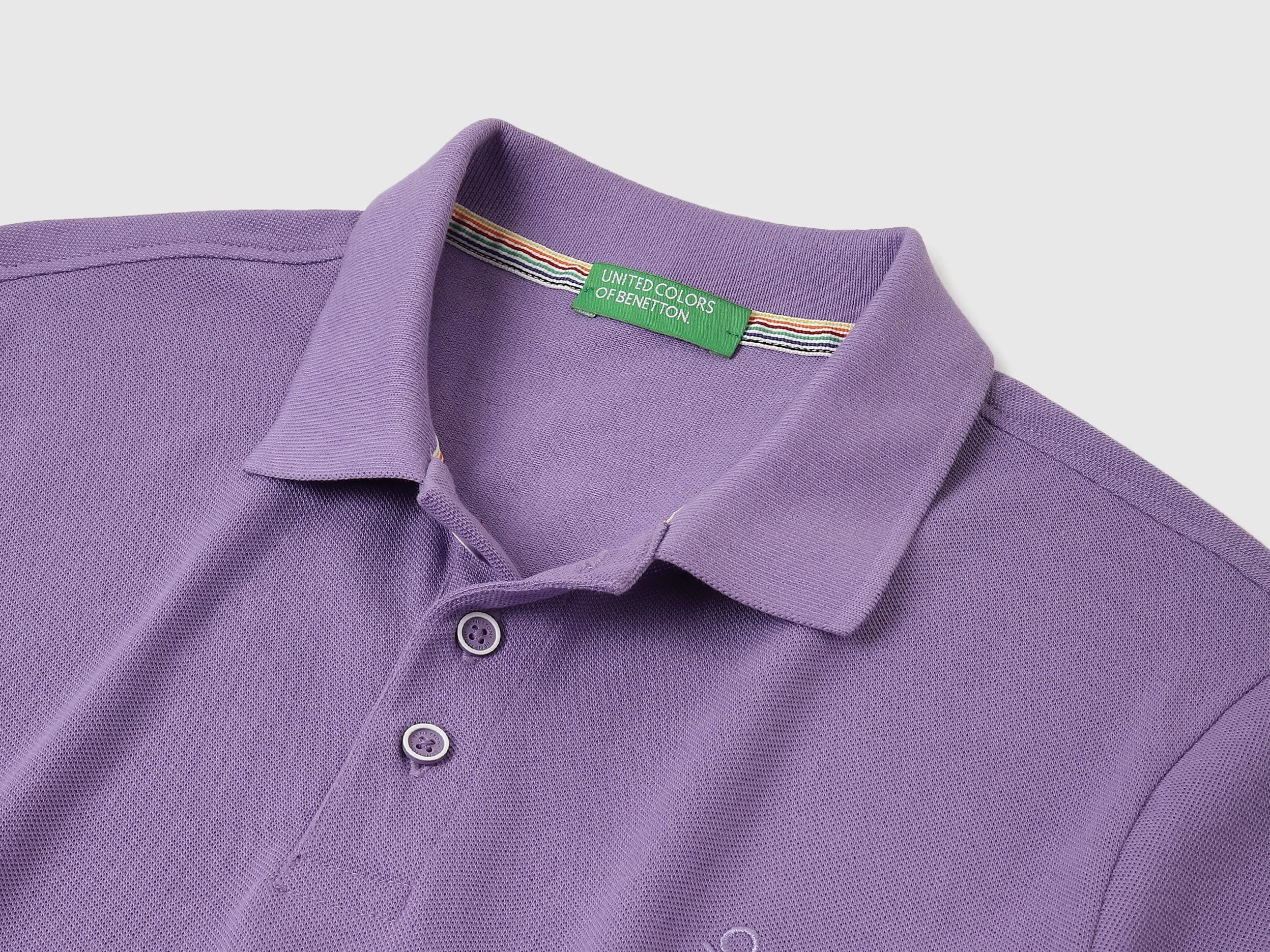Regular Fit Polo Neck Solid Tshirt