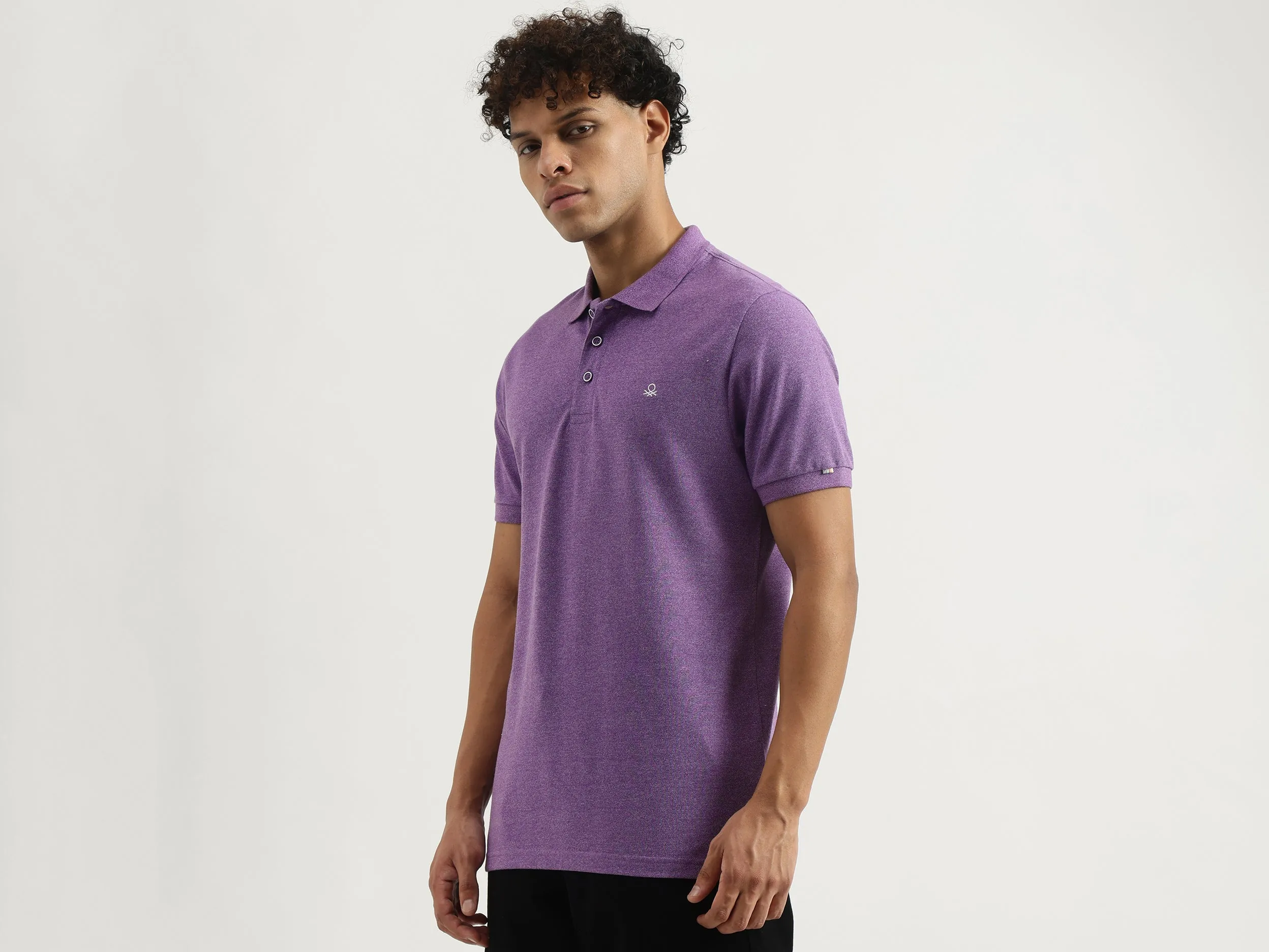 Regular Polo Neck Solid T-Shirt