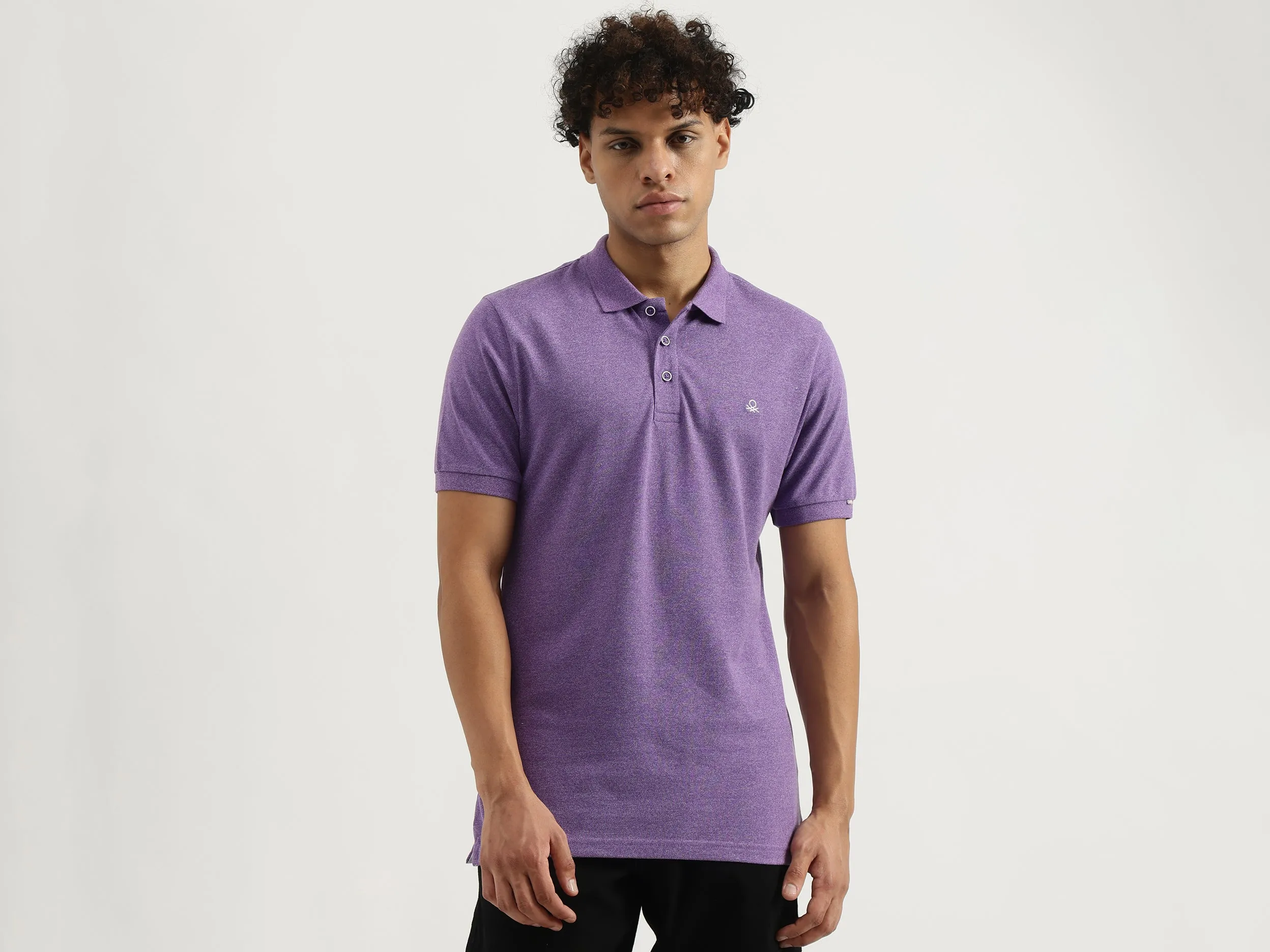 Regular Polo Neck Solid T-Shirt