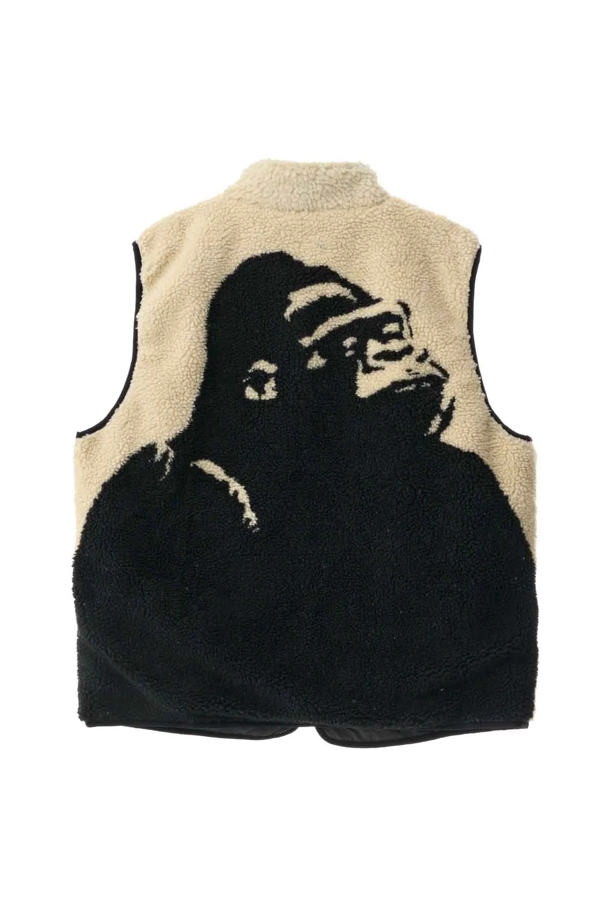REVERSIBLE SHERPA VEST - NATURAL