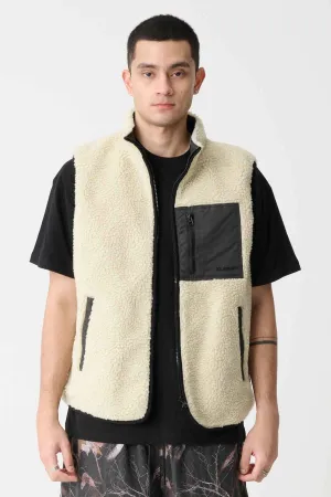 REVERSIBLE SHERPA VEST - NATURAL