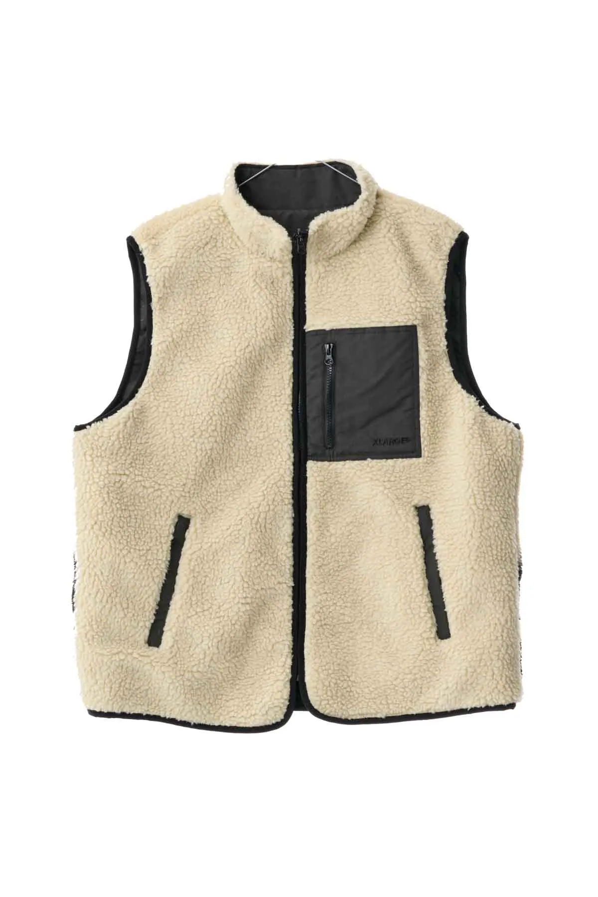 REVERSIBLE SHERPA VEST - NATURAL