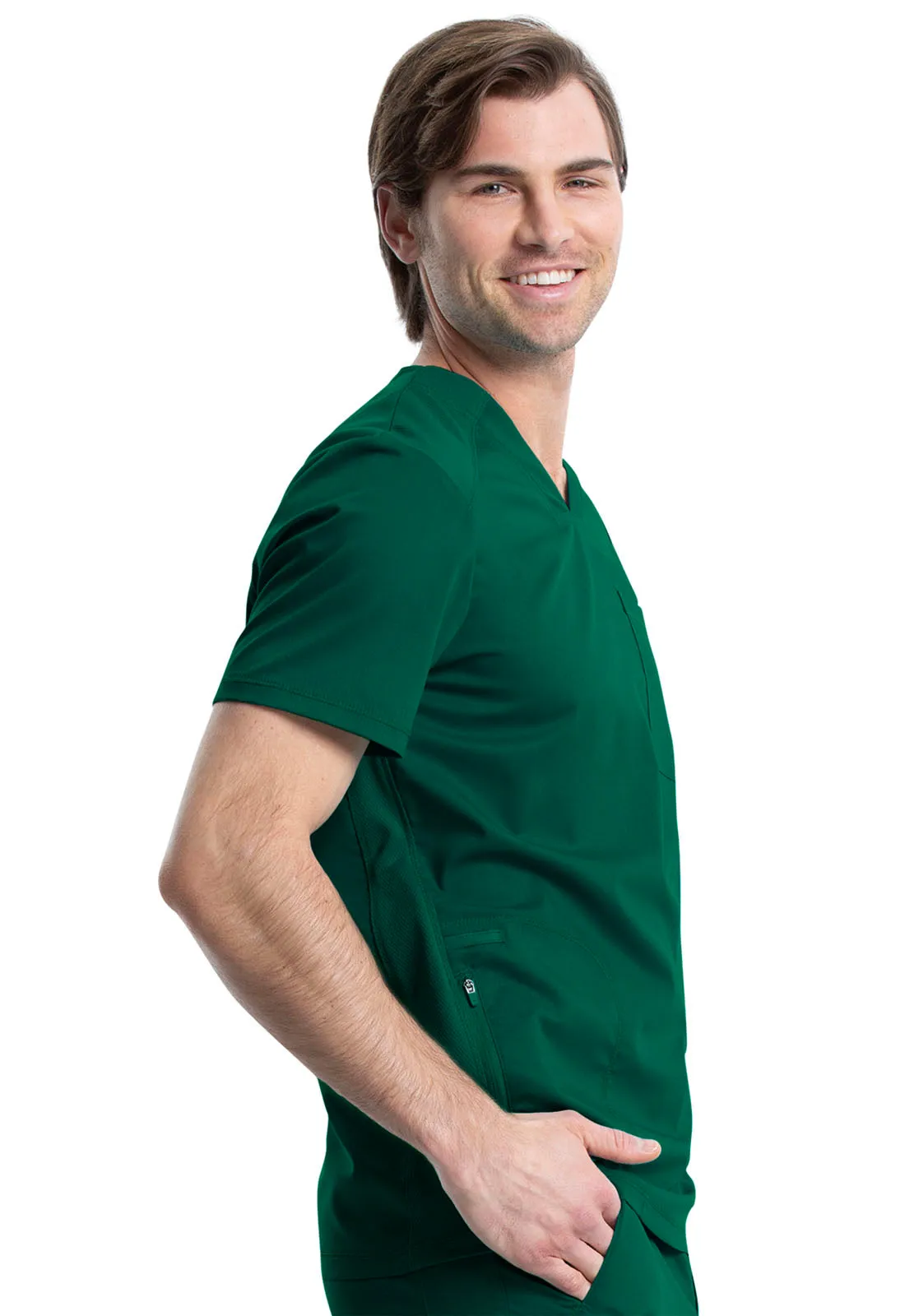 Revolution WW603 Men's V-Neck Top Hunter Green
