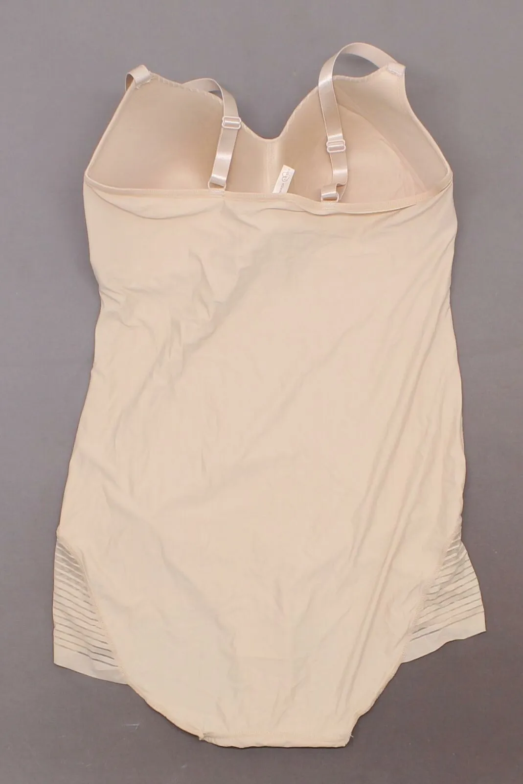 Rhonda Shear Women's Plus Size Bodysuit With Molded Cups Frappe 1X