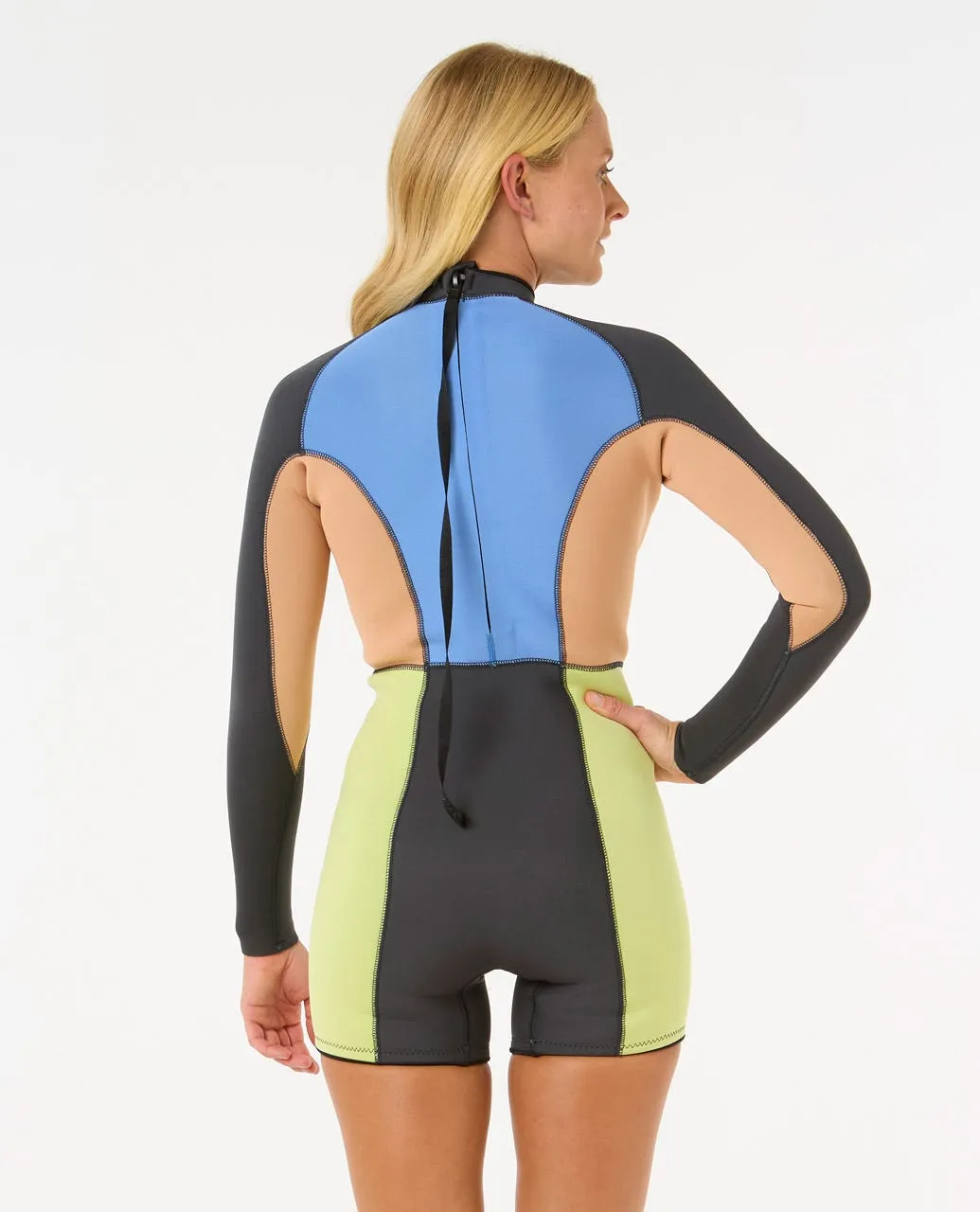 RIP CURL G-BOMB 2MM LONG SLEEVE BACK ZIP GB SPRING - MULTICO