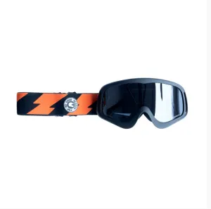 ROEG PERUNA ORANGE BOLTS GOGGLE BLACK AND ORANGE/BLACK STRAP