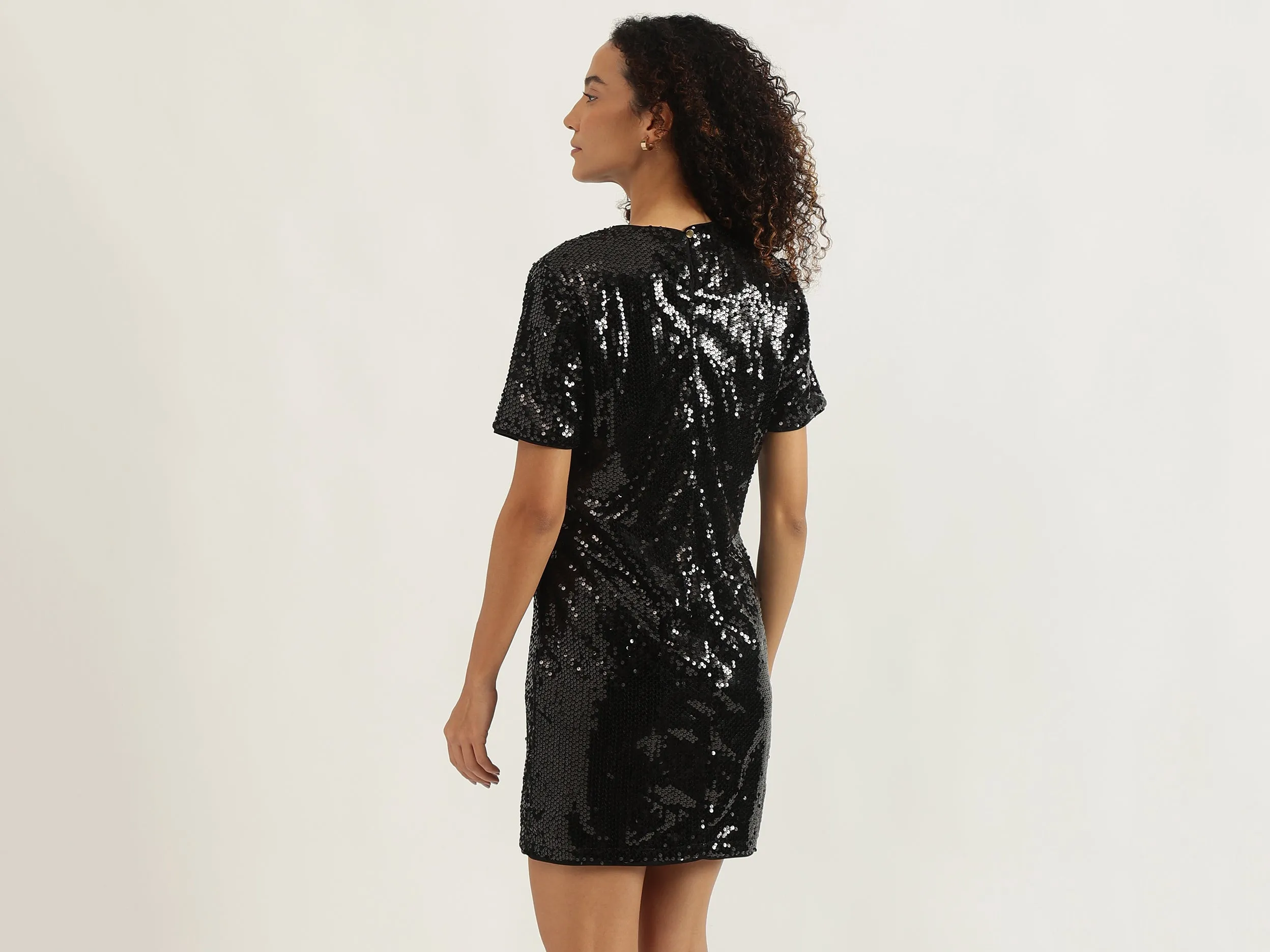Round Neck Embellished Dress