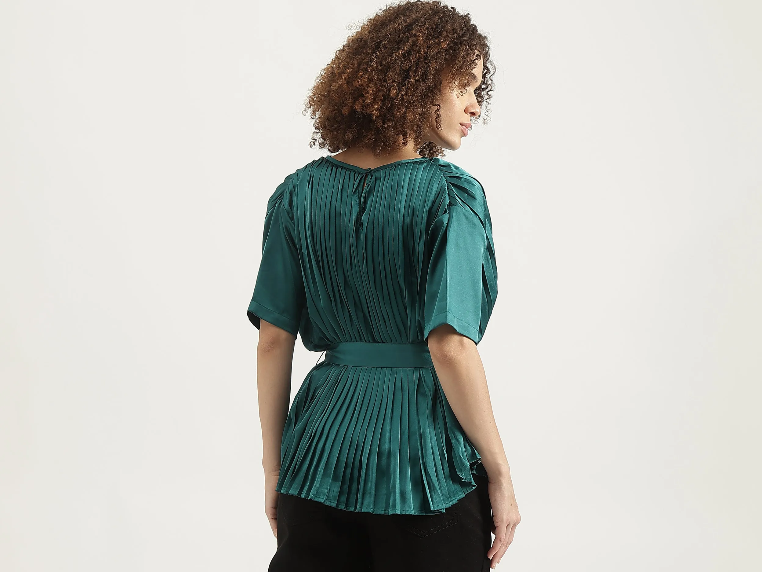 Round Neck Solid Top