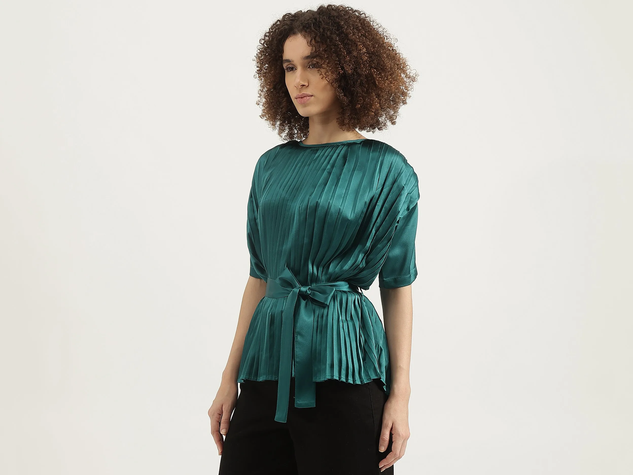 Round Neck Solid Top