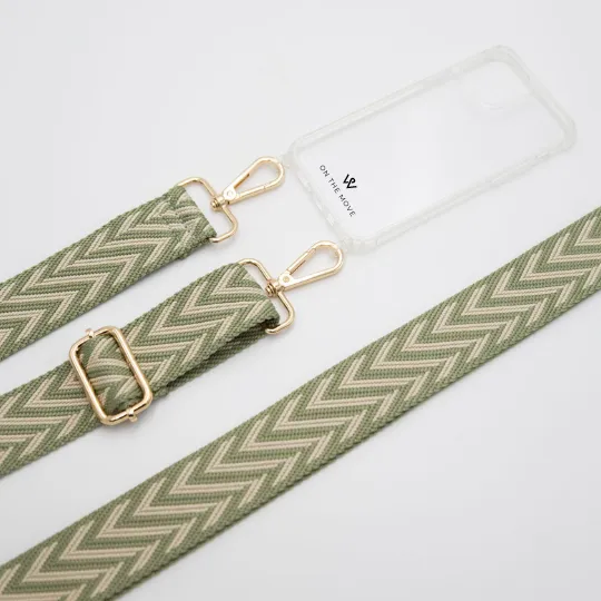 Sage Chevron Woven Strap