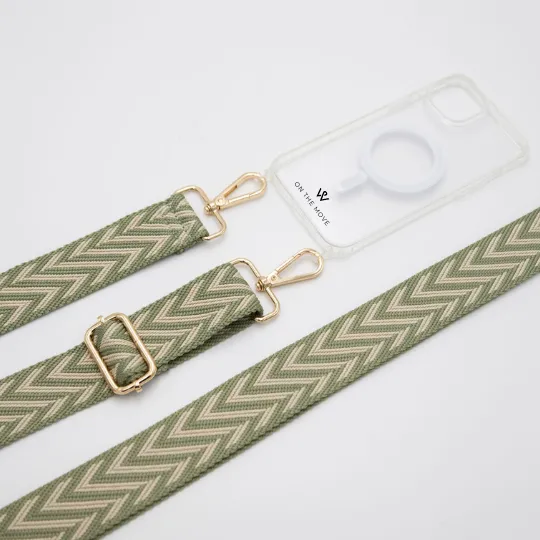 Sage Chevron Woven Strap