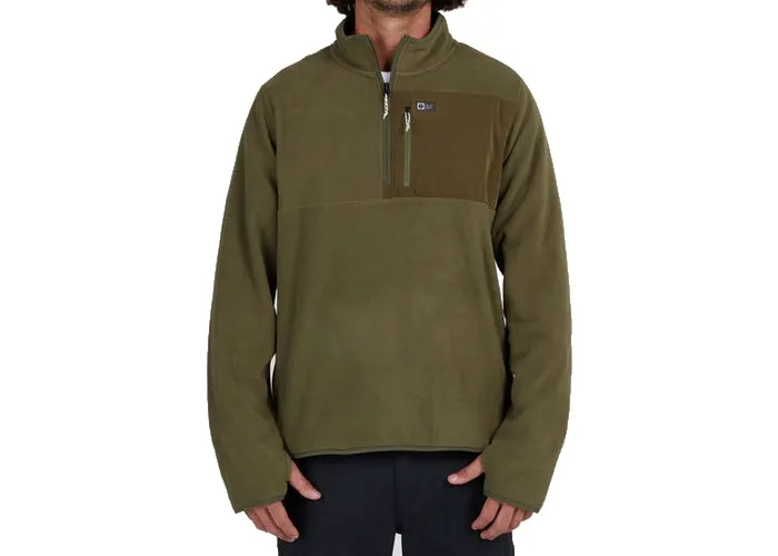 Salty Crew Ebbtide 1/2 Zip Polar Fleece Olive