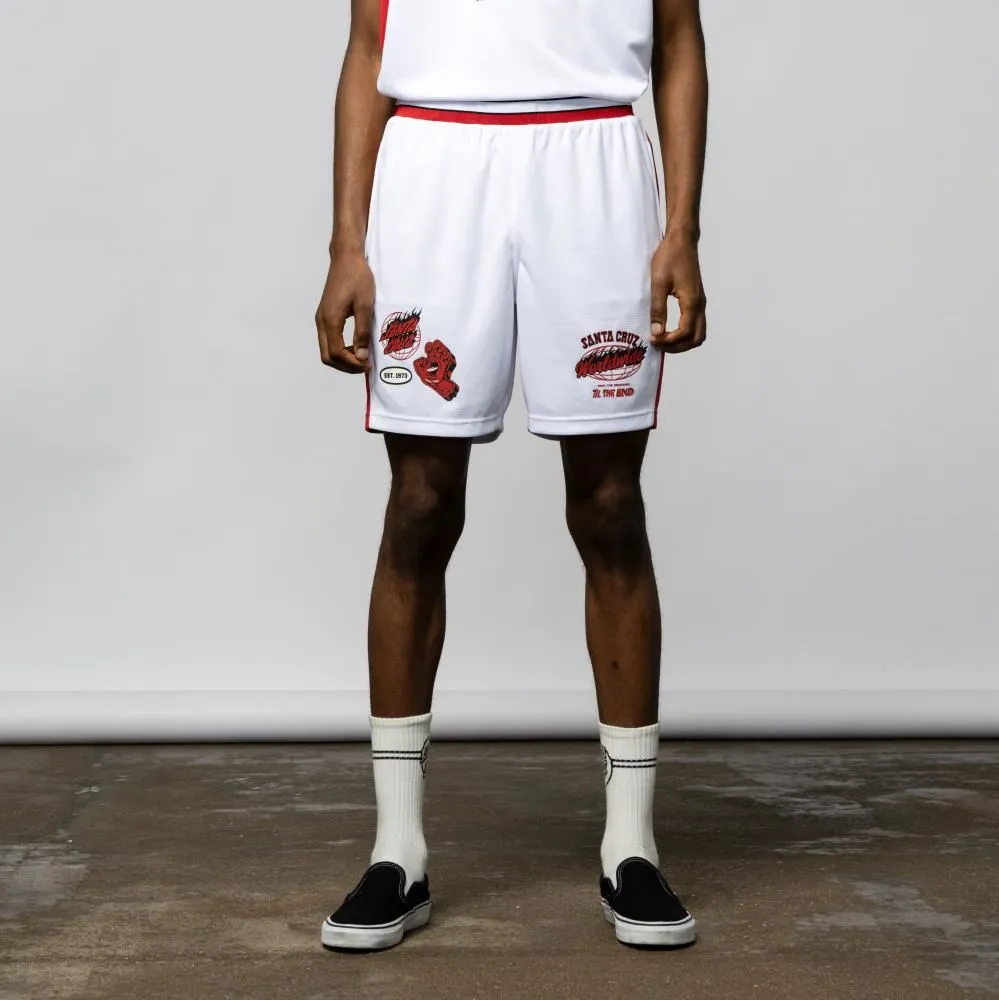 Santa Cruz Mesh Shorts TTE Worldwide Mesh Short - White