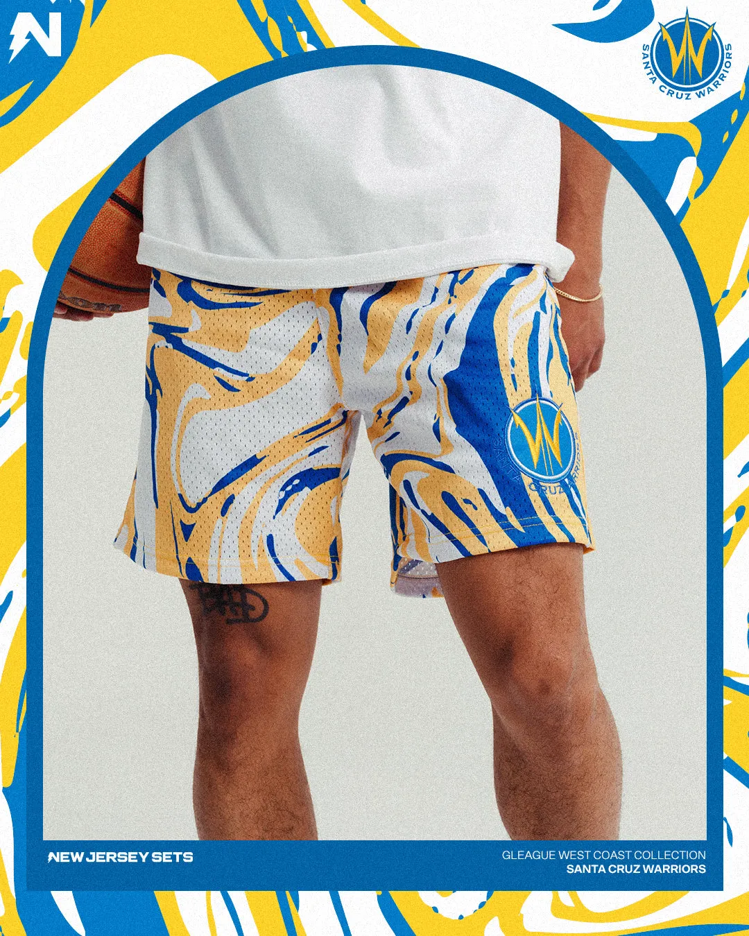 Santa Cruz Warriors x NJS Mesh Shorts