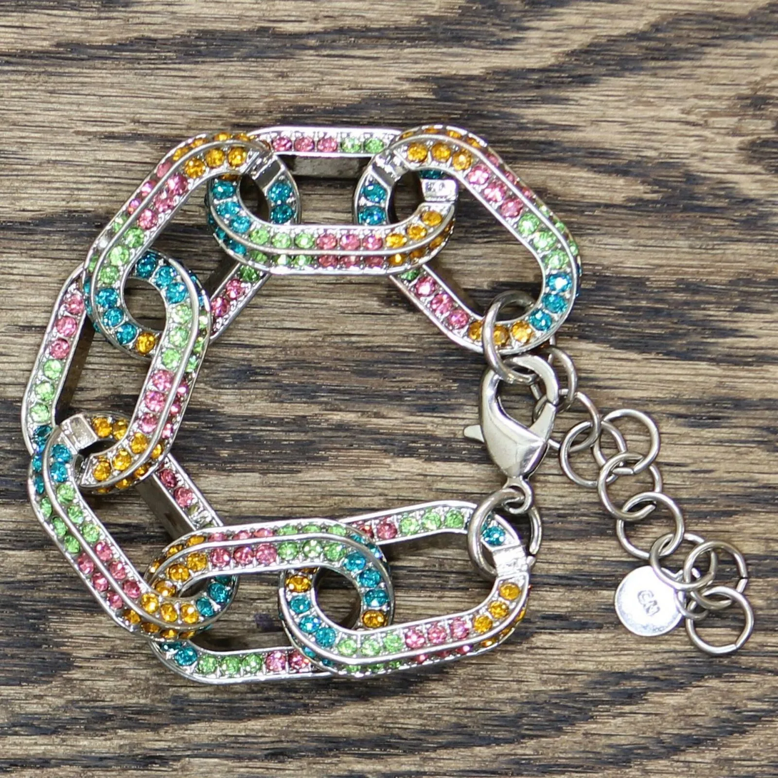 Sassy Jones Kerri Women's Pave Crystal Link Bracelet