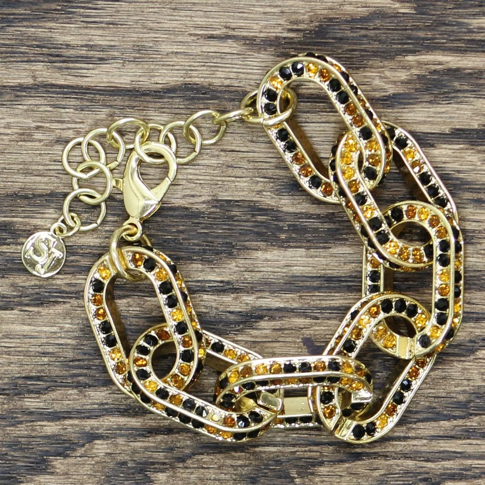 Sassy Jones Kerri Women's Pave Crystal Link Bracelet