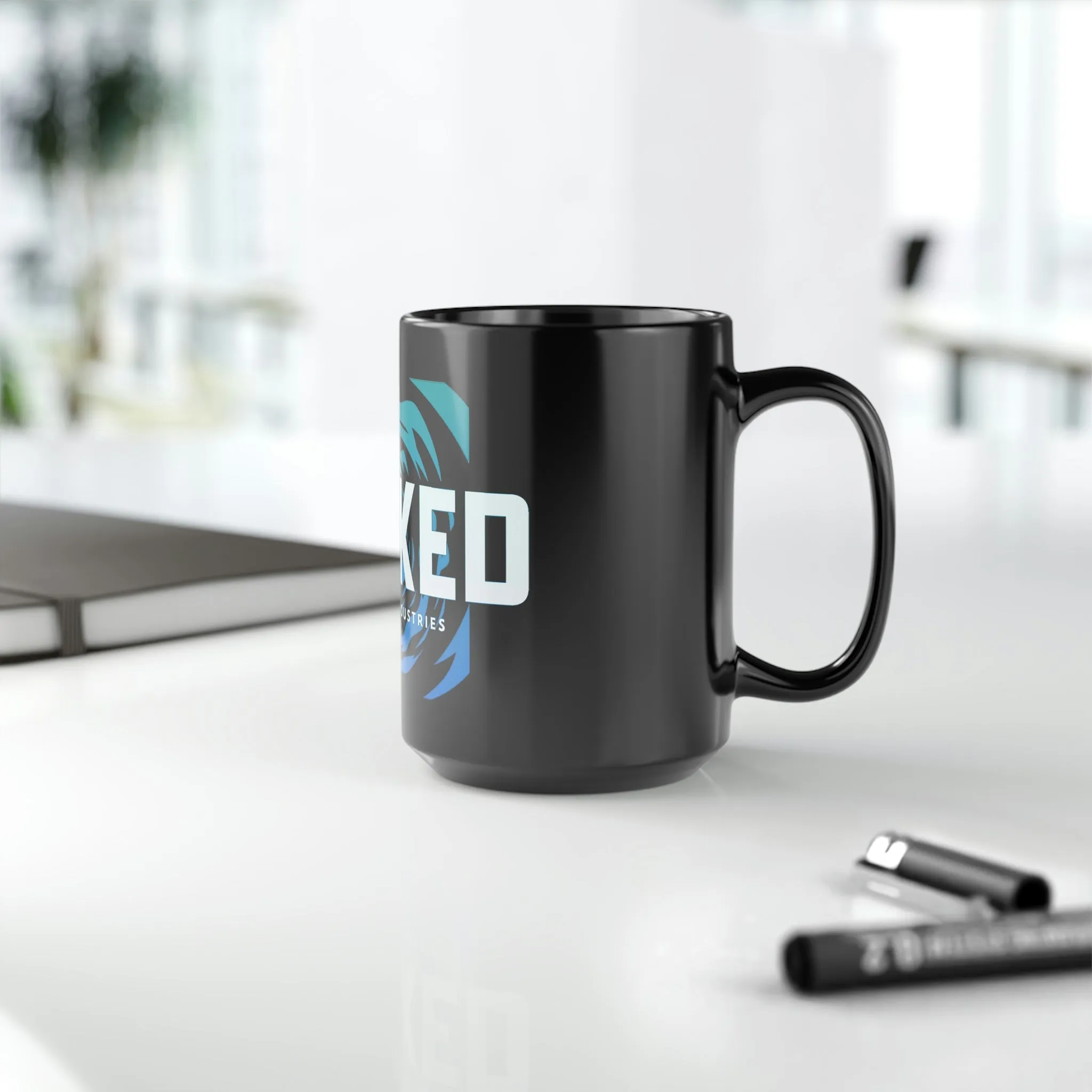 Seaside Serenity/ Ocean /Black Mug, 15oz
