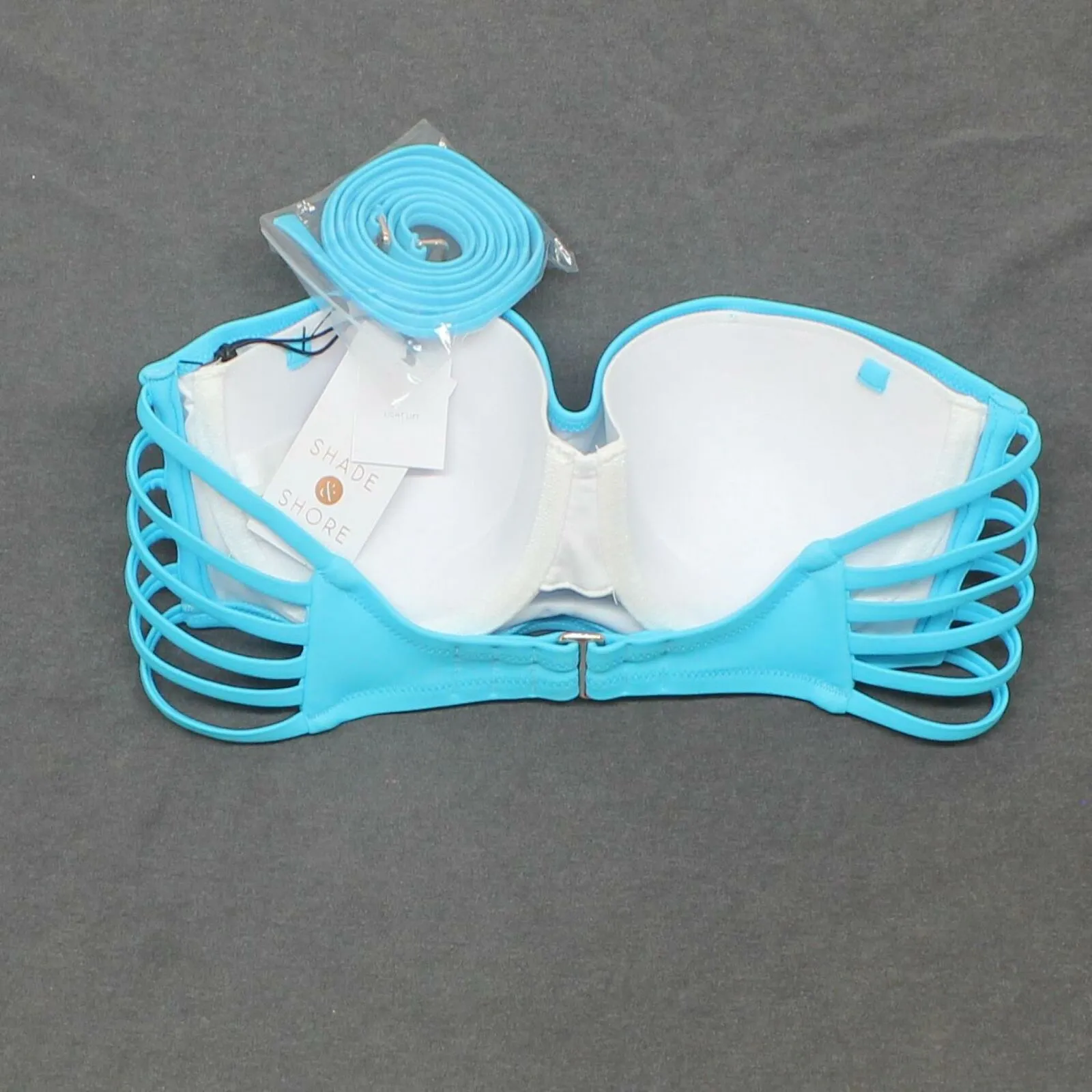 Shade & Shore Women's Light Lift Strappy Side Bandeau Bikini Top
