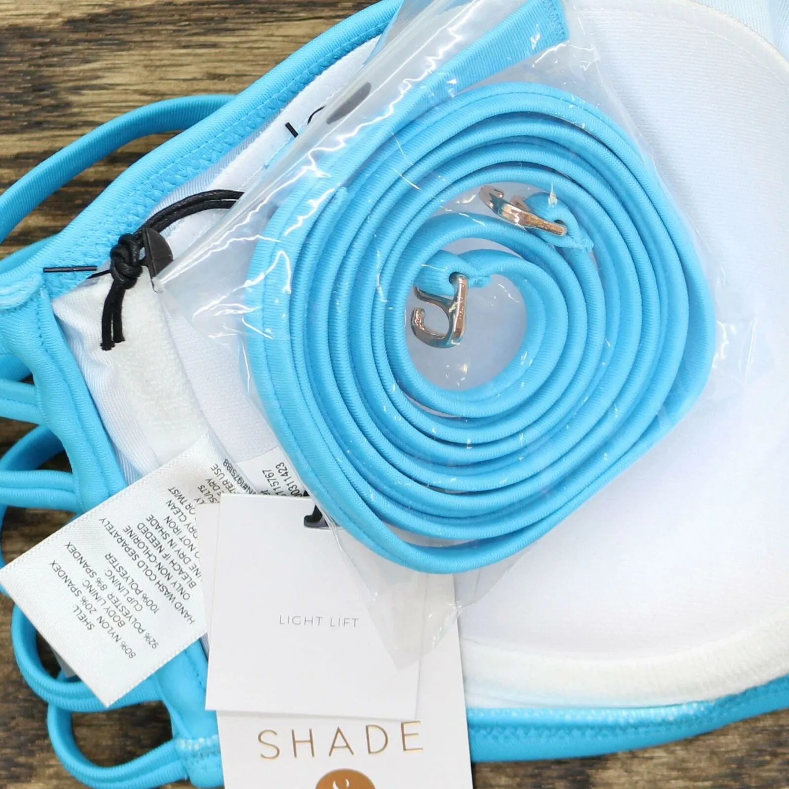 Shade & Shore Women's Light Lift Strappy Side Bandeau Bikini Top