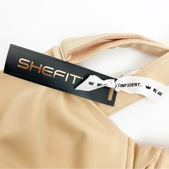 SHEFIT Flex Sports Bra Medium Impact: Buff Nude Beige