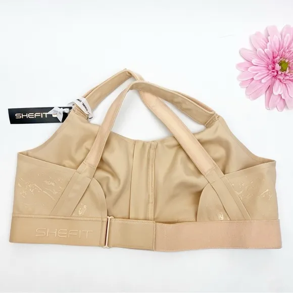 SHEFIT Flex Sports Bra Medium Impact: Buff Nude Beige