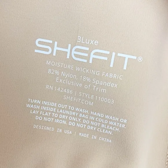 SHEFIT Flex Sports Bra Medium Impact: Buff Nude Beige