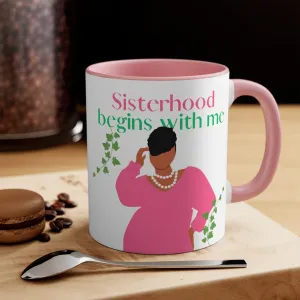 Sisterhood Pink and Green Coffee Mug